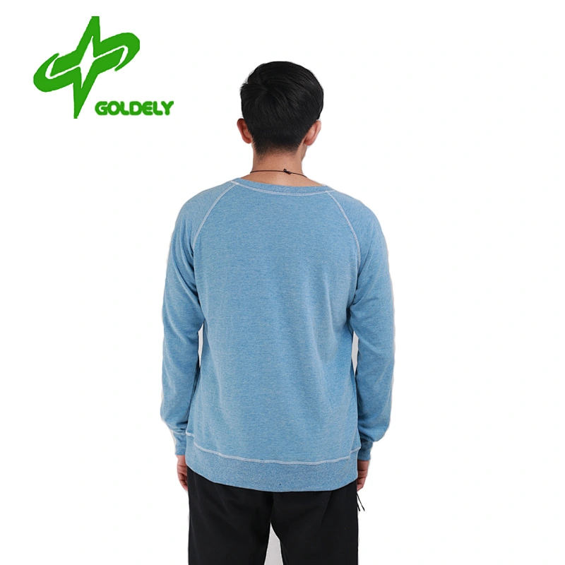 100% cotton super soft blue minimalistic tshirt for men