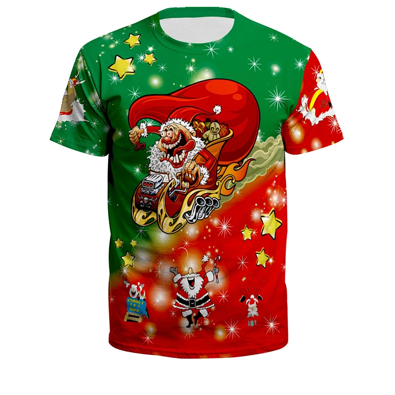 2020 spot Christmas Youth Short sleeve T-shirt