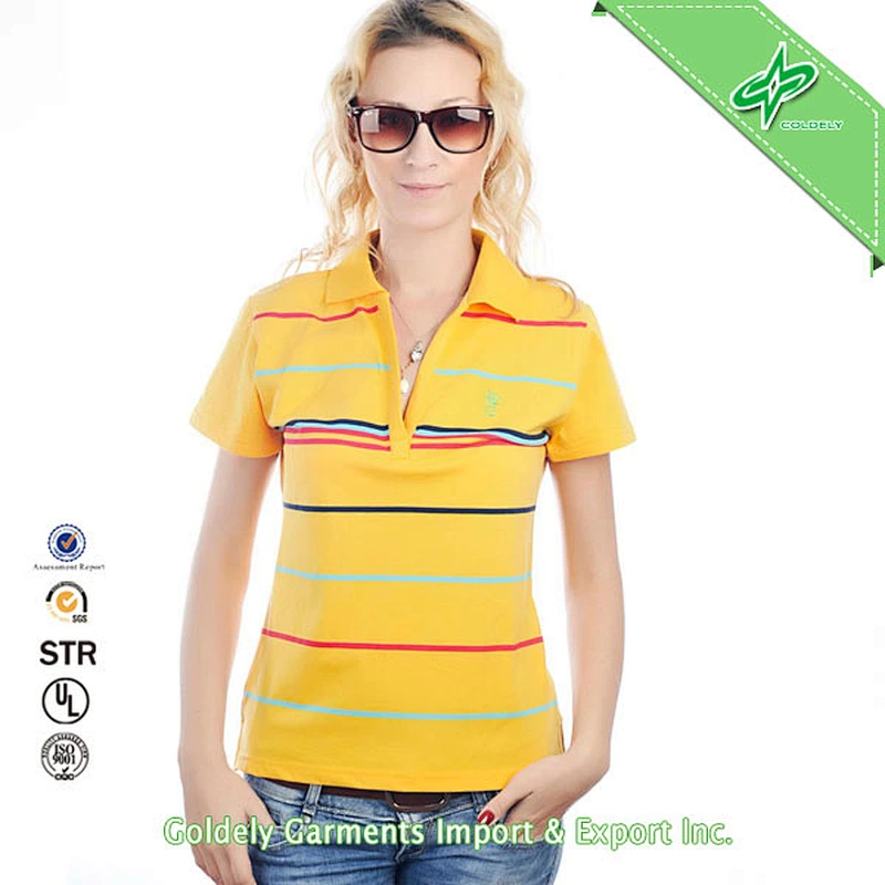 Goldely Summer Branded Clothes Bulk Womens Polo Store Shirt Online Store