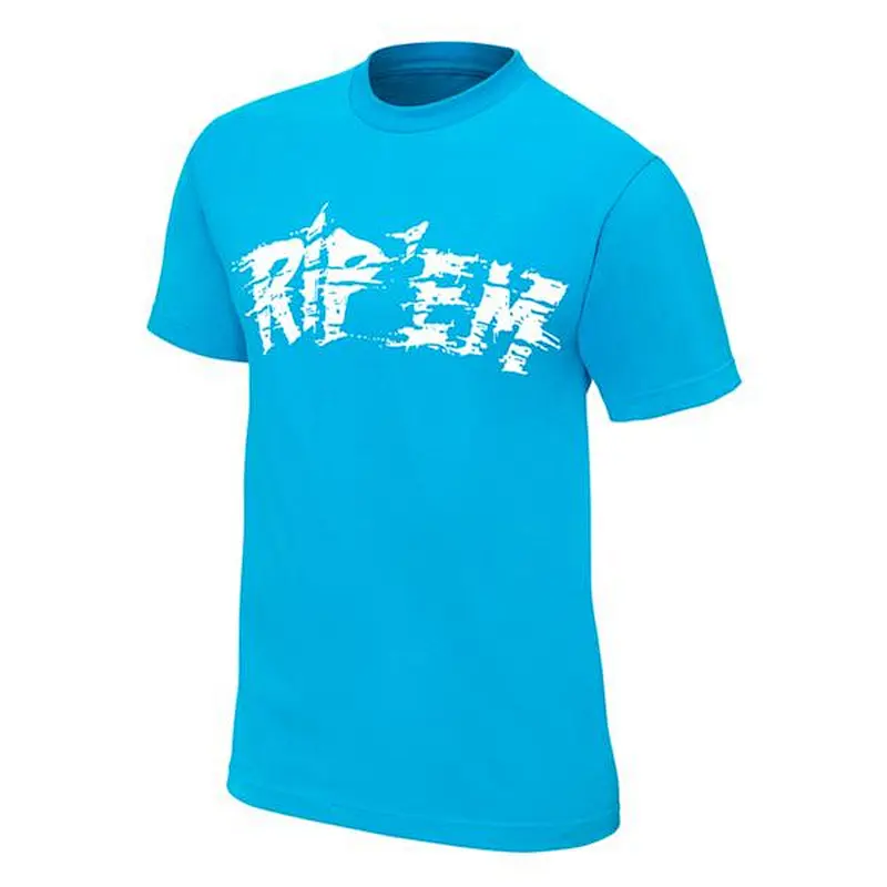 100% Cotton Light Blue Men T-Shirts Wholesale In China Short Sleeve With Water Printing T-shirt For Men