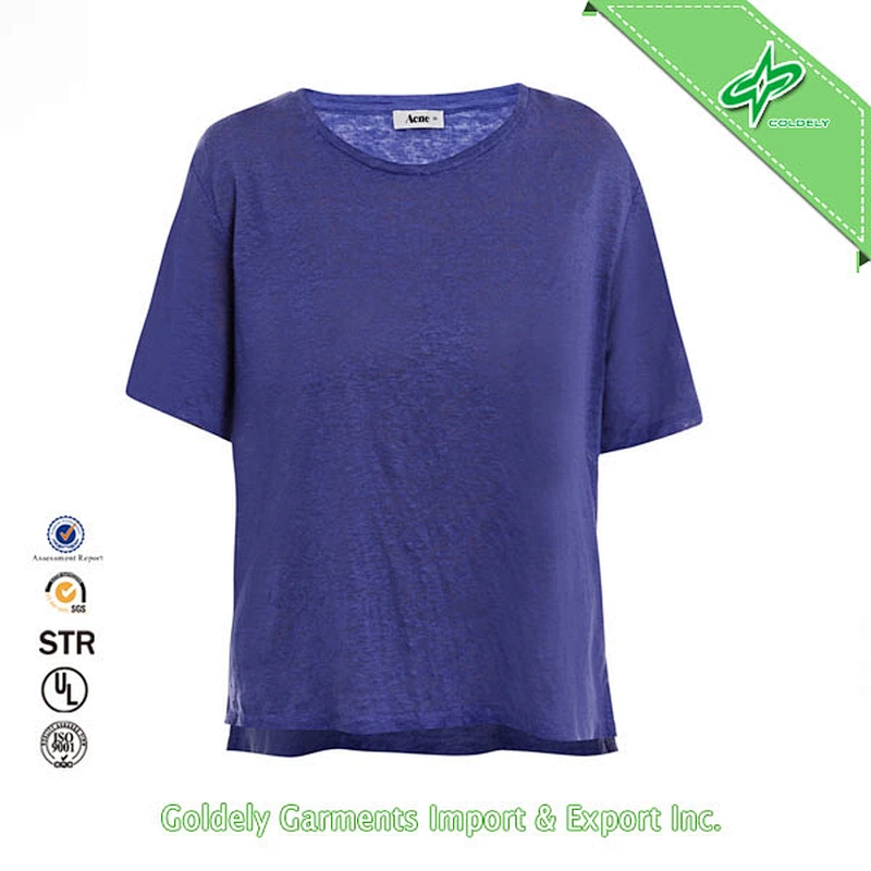 Women's Comfortable Brand Name T Shirt Non-Fading Pure Cotton Plain