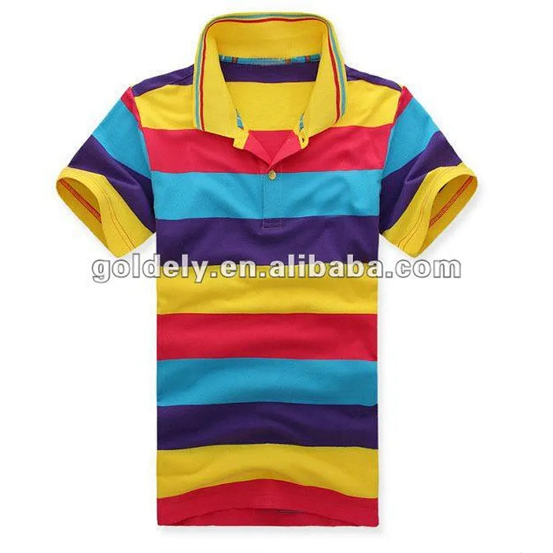 rainbow polo t shirt for men