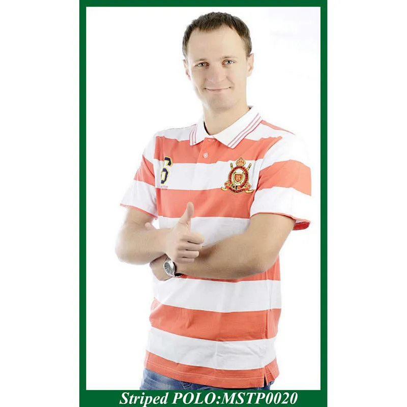 wholesale stripe polo shirt design for men