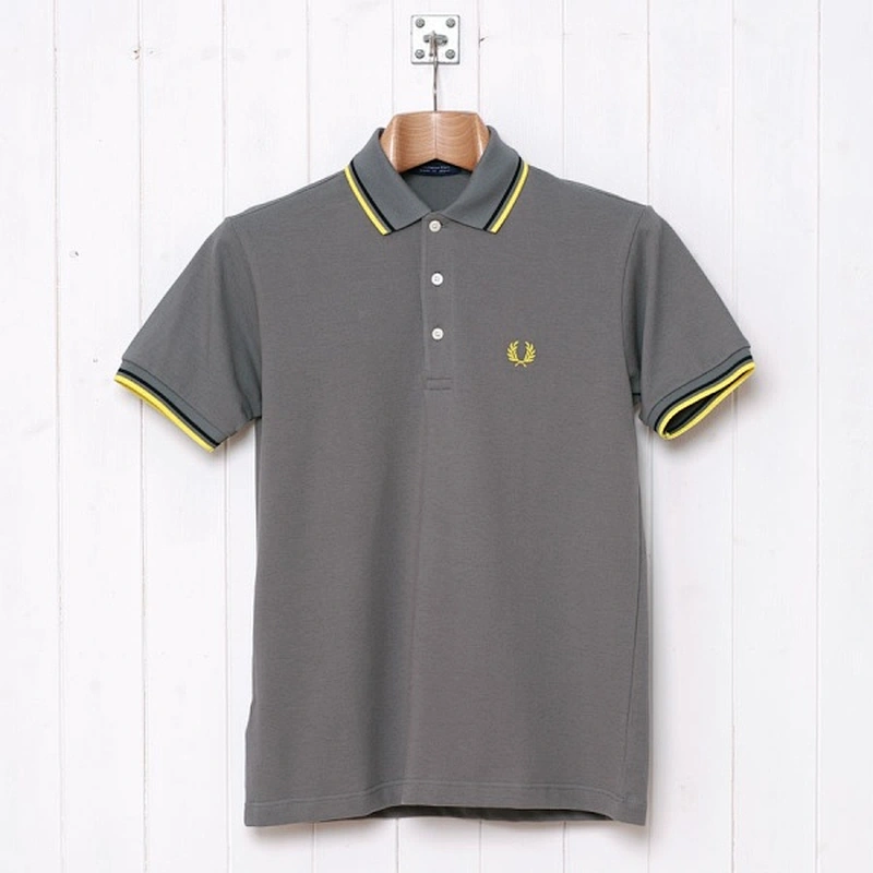 2014 Simple Design Hot Sale High Quality Polo Shirt Gray Men Polo Shirt With A Small Logo At Left Breast