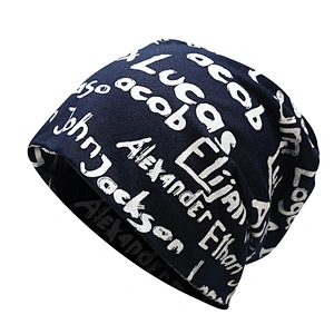 New male/female graffiti-letter pullovers street trend pure cotton pile hats autumn/winter outdoor casual hats