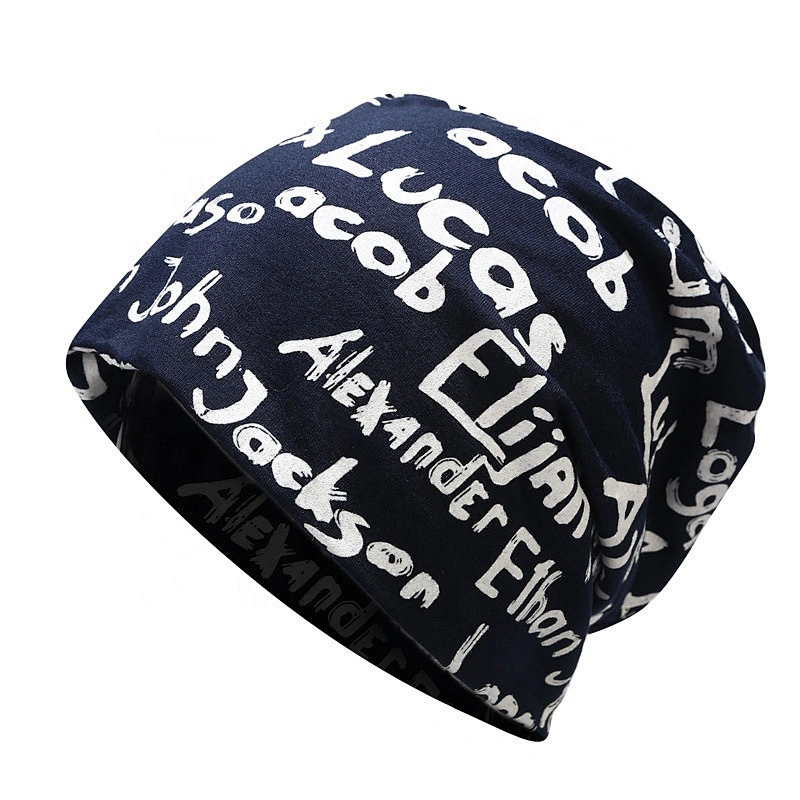New male/female graffiti-letter pullovers street trend pure cotton pile hats autumn/winter outdoor casual hats