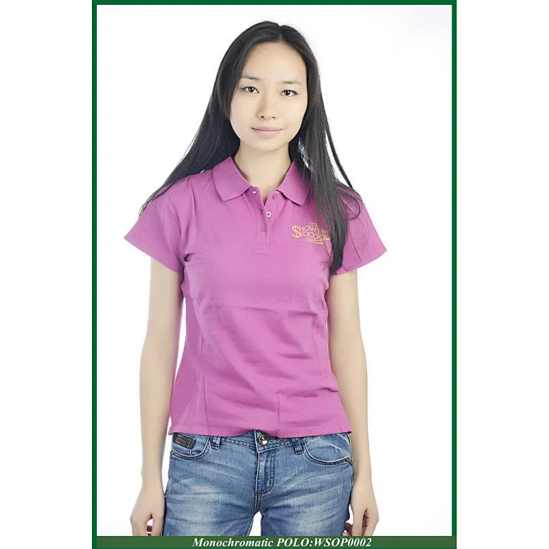 2013 lady polo solid t shirt with high quality women fashion apparel