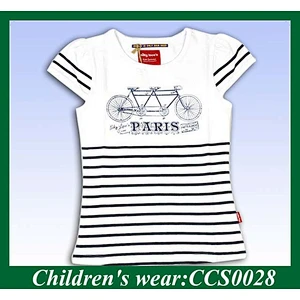 100% cotton beautiful top fashion girl t shirt