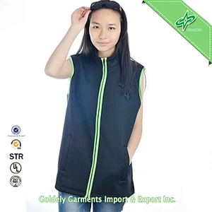 Customized Women Black Sleeveless Hoodie Best Price With Top Quality