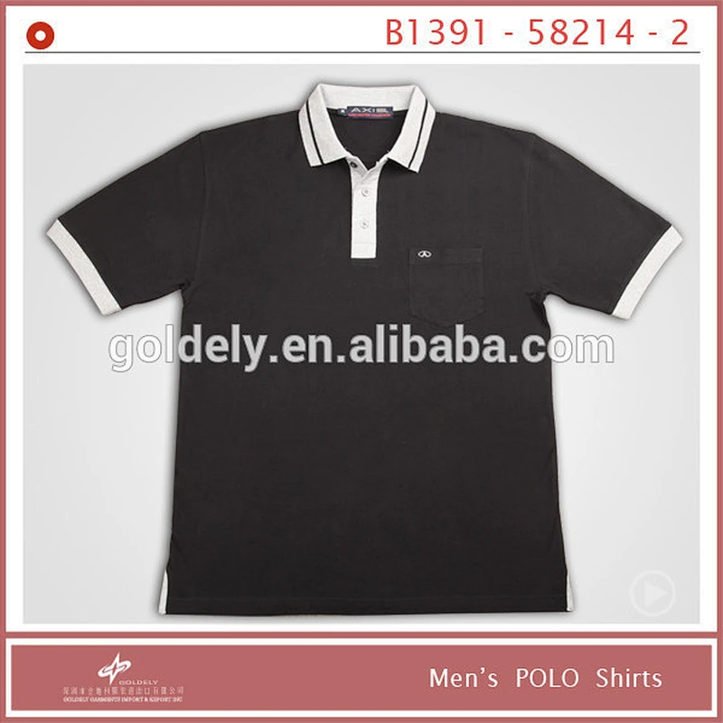 New Spring Black Color Half Sleeve Mens Polo Shirt design