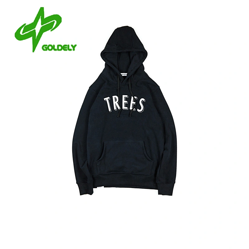 410g 100% cotton chest printing logo fashion plain hoodie for youth