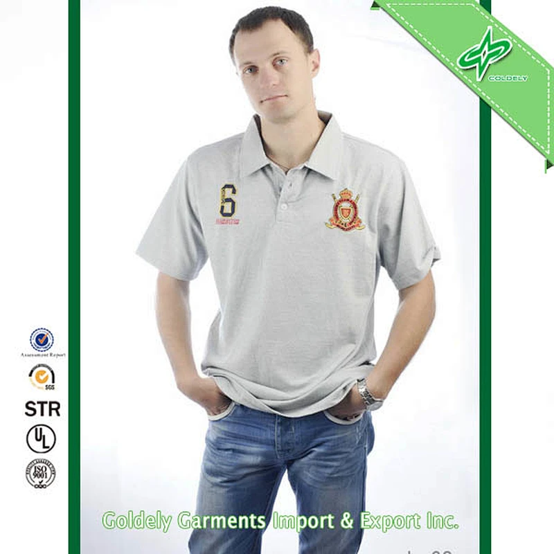 2014 Men New Style Designing Bespoke Lank Polo Shirt No Button Polo Shirt