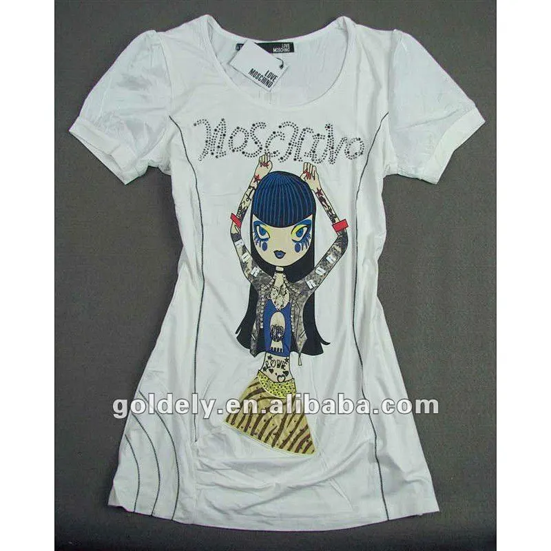 high quality girl printing t shirt in this summer