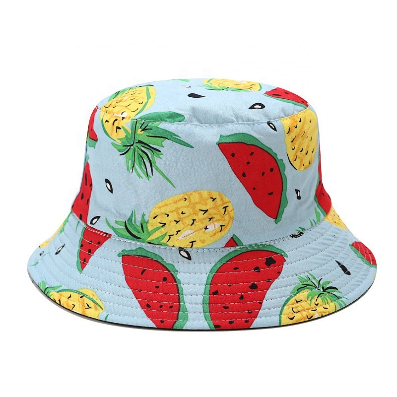 New!Sushi pattern bucket hat vegetarian Burger fries double basin hat summer outdoor