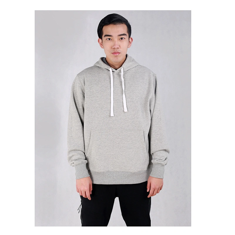 Long sleeves oversized blank pullover plain hoodie for men