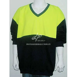 Unisex reflective V-neck factory work wear