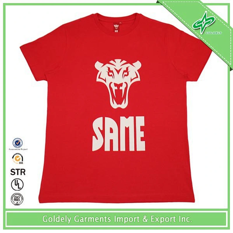 Cheap custom printing round neck super soft cotton t-shirts