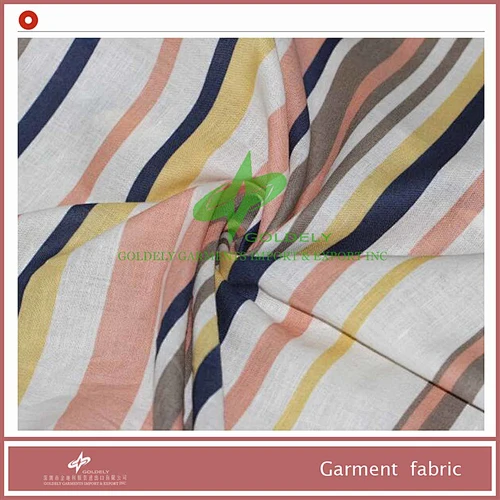 60% Cotton 35% Polyester 5% Spandex Stripe Jersey Knitted Fabric