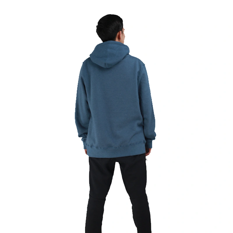 Terry fleece pullover plain color hoodie with kangaroo pocket