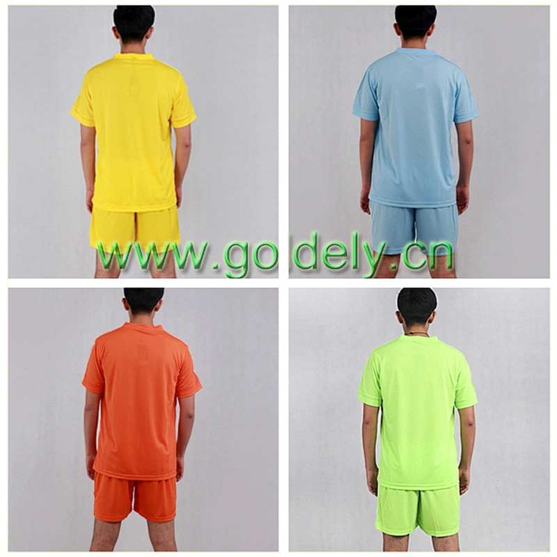 Hi vis orange/yellow quick dry 100% polyester men sport suit T shirts