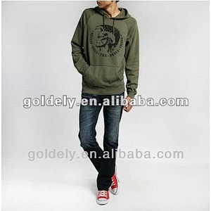 hot sale printed fleece pullover for men