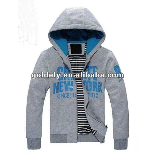 2012 hot sale full zipper hoody jacket for men women
