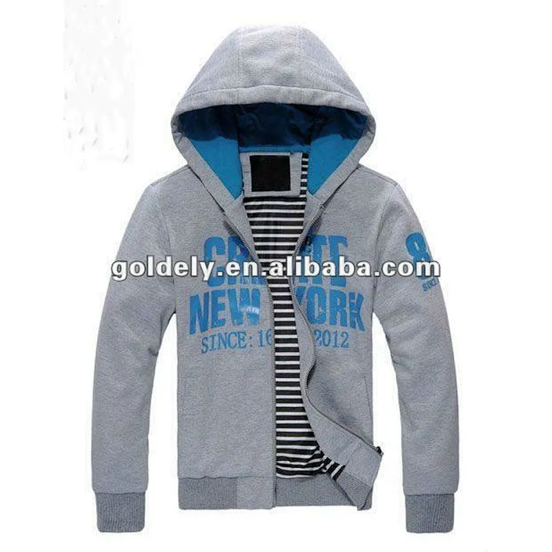2012 hot sale full zipper hoody jacket for men women