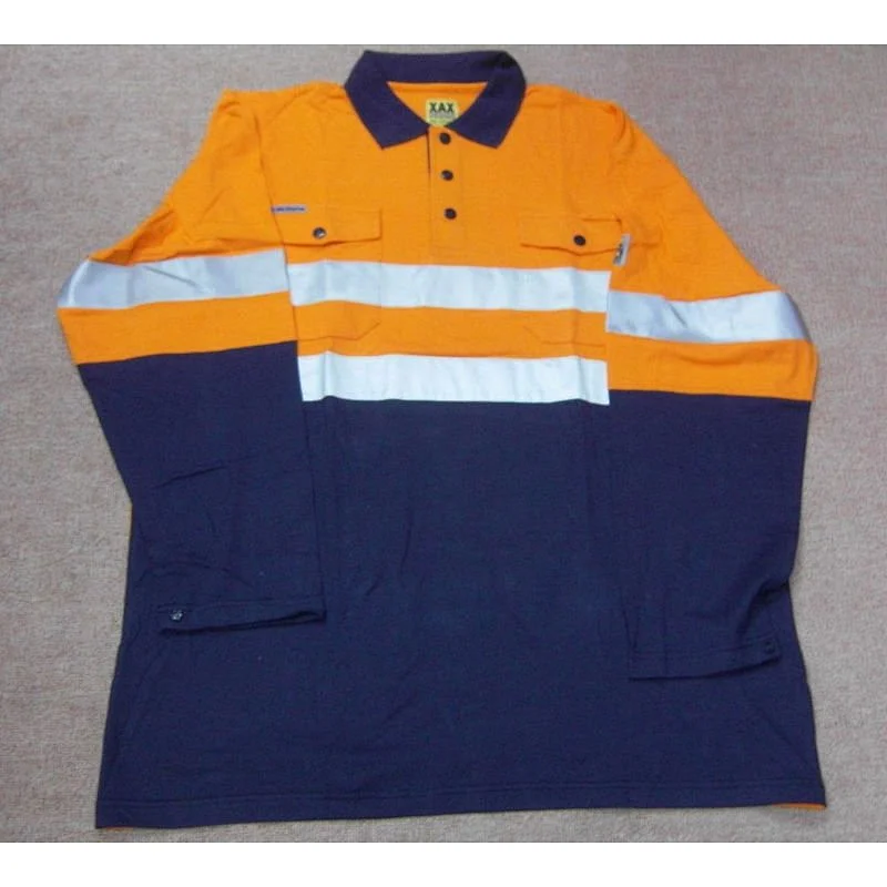 safety long sleeve polo t shirt with high quality