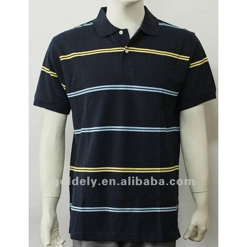 Cotton suitable striped polo shirt for man /Man's cotton cycling polo shirt