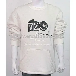 Mens printing logo fleece long sleeve sweater