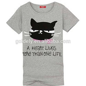Custom Round Neck Short Sleeve Cotton Cartoon T Shirt