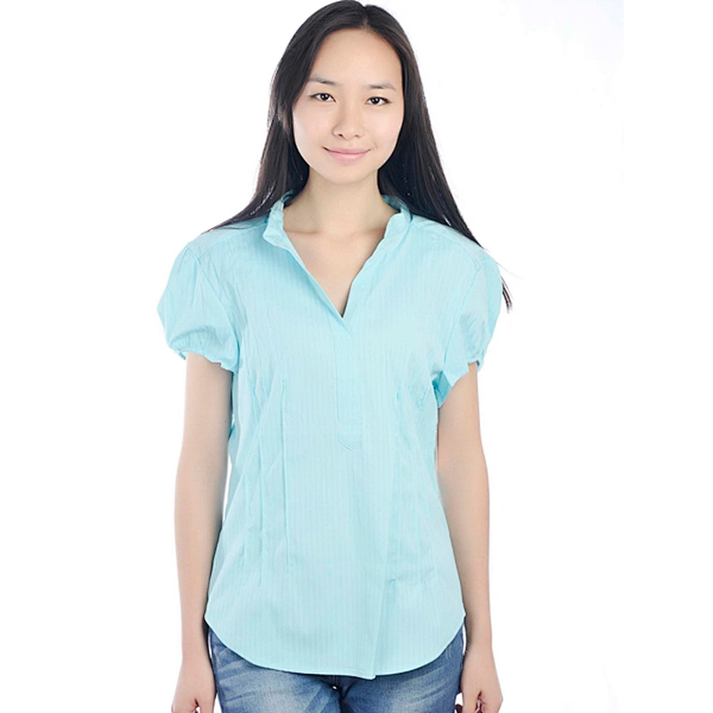 Fashionale Stylish Sexy Slim Fit Light Blue Women Polo Shirt