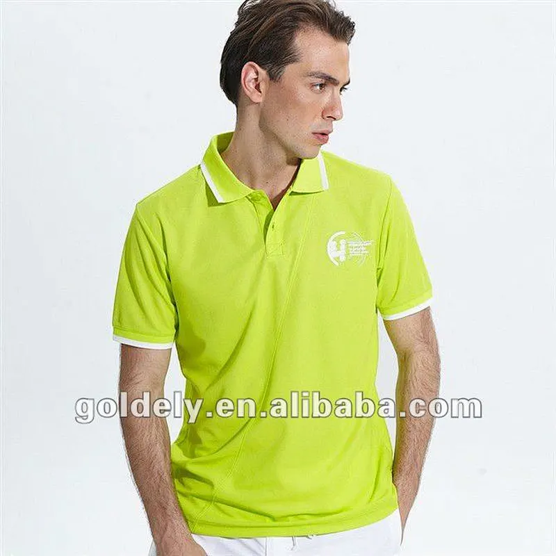 Men's solid color polo t shirt