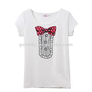 2013 O-neck printing girl slim T-Shirt for promotion