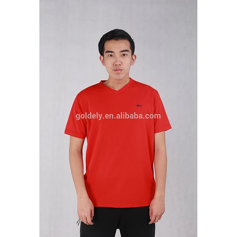 basic t-shirt 160g CVC cotton/polyester fabric with radium print wholesales