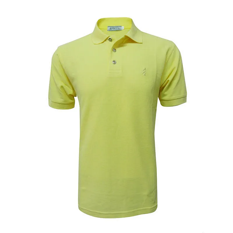 Plain men's soft golf T-shirt with pique fabric