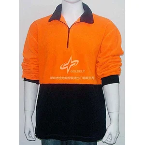 Reflective high vis polo long sleeve workwear
