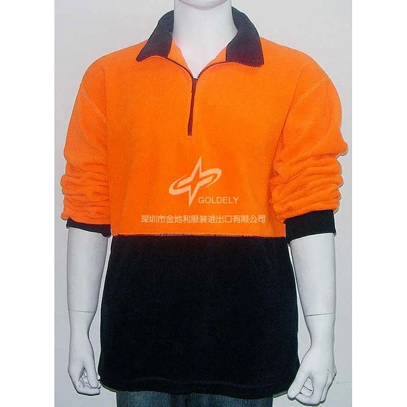 Reflective high vis polo long sleeve workwear