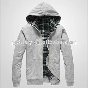 Man Grey fleece jackets hoodie bulk