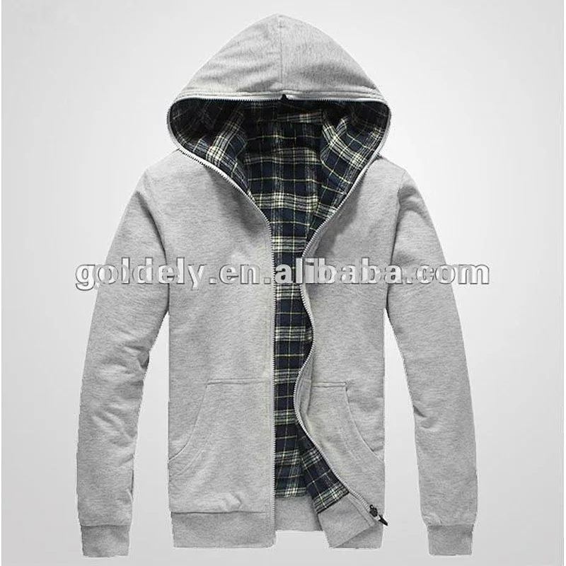 Man Grey fleece jackets hoodie bulk