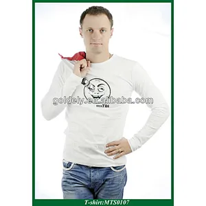 male white plain long sleeve cotton t-shirts men