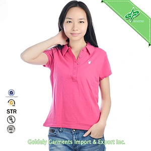 OEM Service Wholesale Girl Pink Polo Shirts