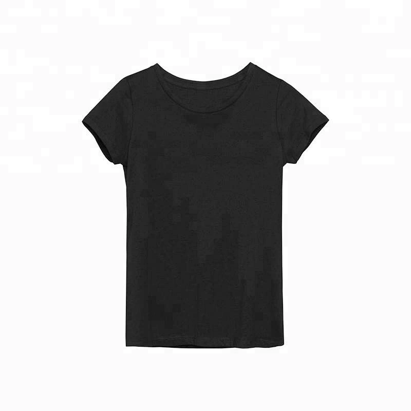 Fashion underwear slim T shirt black shirts for women made in Jiangxi