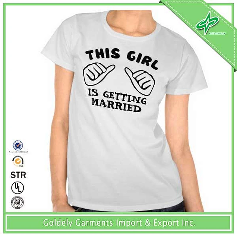 New Products Screen Printing Women T-shirt Display Custom Printed T-shirt