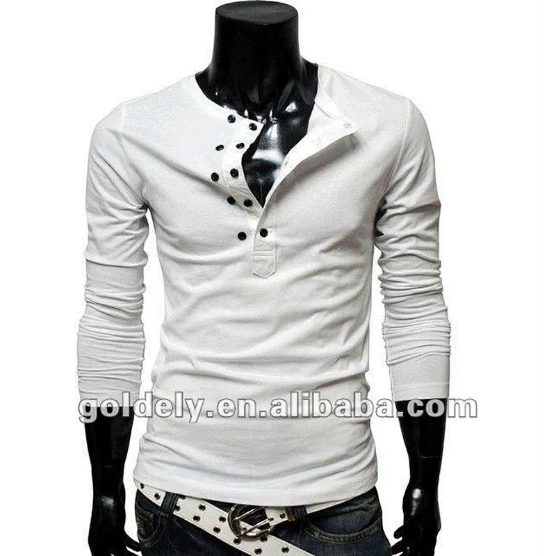 Tendy slim fit long sleeve shirts for men wholesale 2013