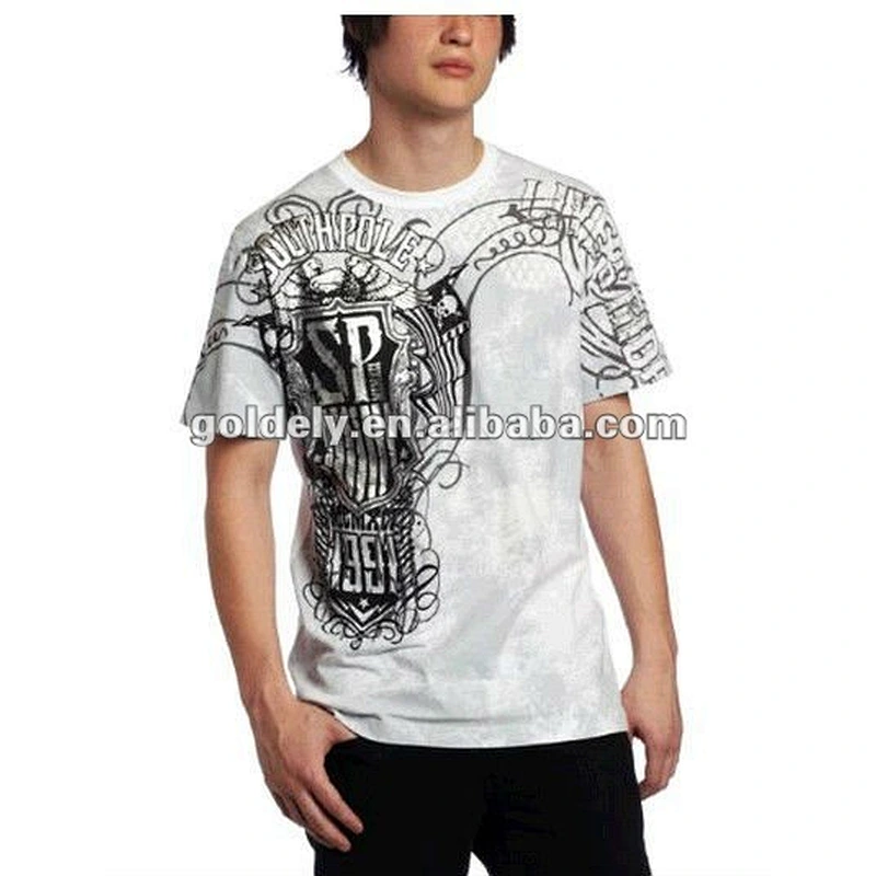 2013 latest cool men's breathable soft printing T-shirt