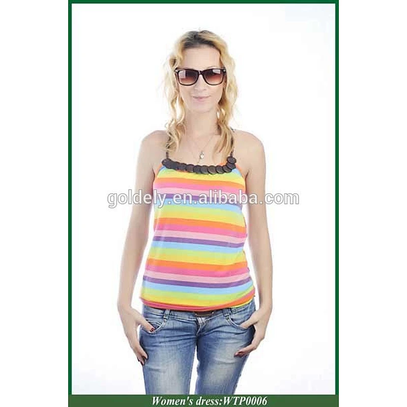 top quality fashion woman tank top with new designs
