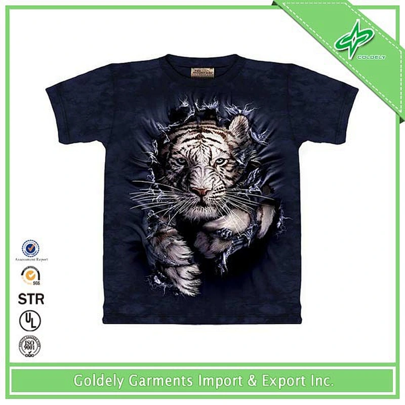 Wholesale fashion chest prints 100 combed cotton t shirts