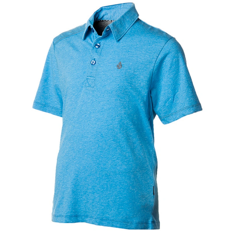 Plain Design Fashion Solid Color Rib Knit Collar Polo Shirt For Men Wholesale