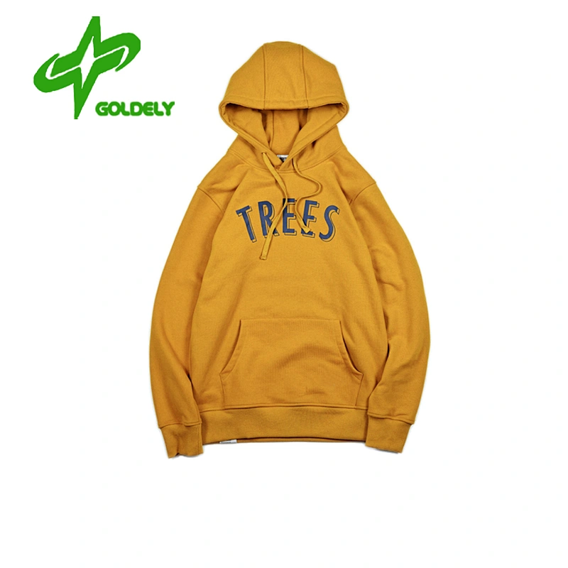 410g 100% cotton chest printing logo fashion plain hoodie for youth